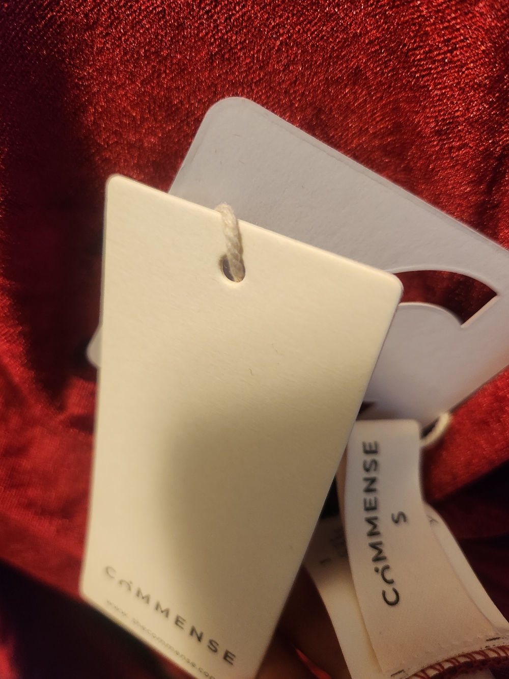 Commense Red Velvet Twist-Front Long Sleeve Dress - Picture 3 of 3